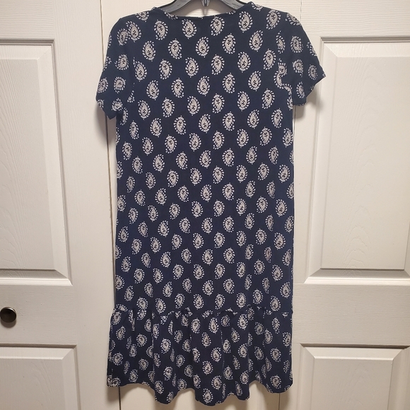 J. Jill Elliptical flounced paisley dress size XS - Picture 8 of 10